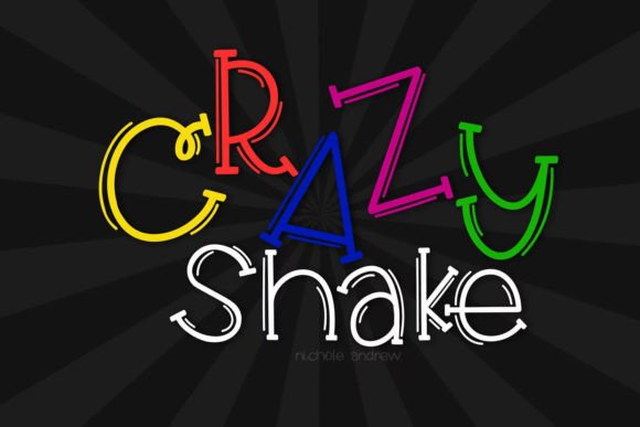 Crazy Shake: A Quirky Font for Craft and Product Design