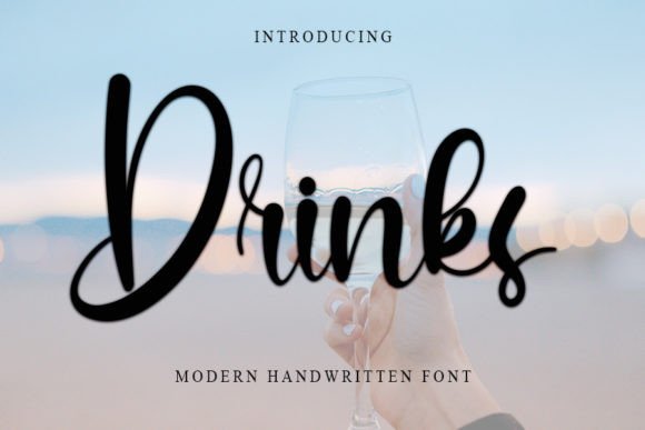 Drinks: A Handwritten Font for Elegant Branding