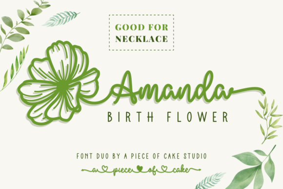 Enhance Your Campaign with Amanda Birth Flower Duo Font