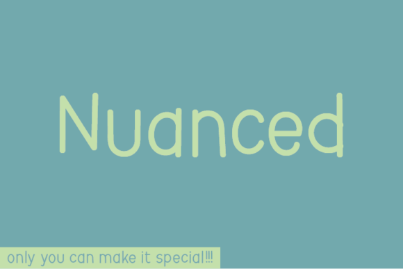 Nuanced Font: A Handwritten Typeface for Authentic Branding