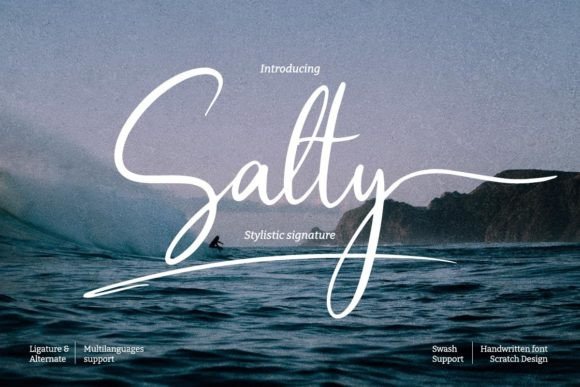 Salty: The Practical Script Font for Crafters and Shop Owners