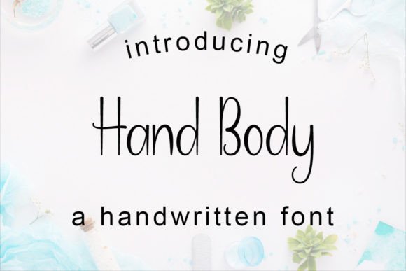 Testing the Hand Body Font for a Creative Brand Identity