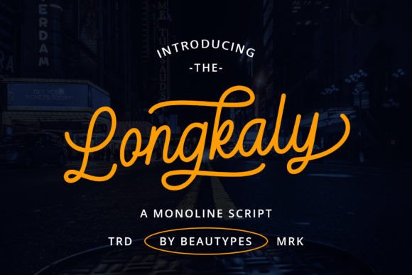 The Longkaly Font: A Vintage Monoline Typeface for Editorial Impact